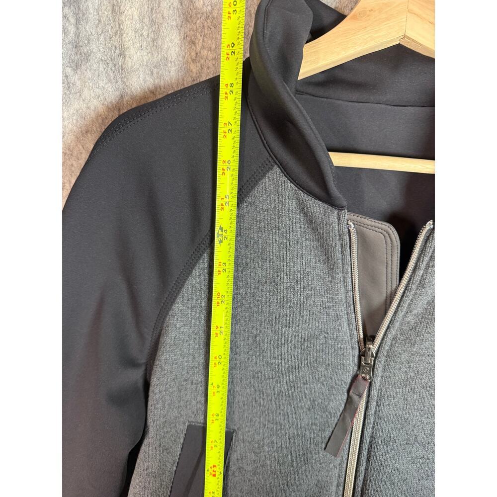Lululemon Both Ways Bomber Reversible Black Gray Size 4/6 Fleece Satin Full Zip - Picture 9 of 9